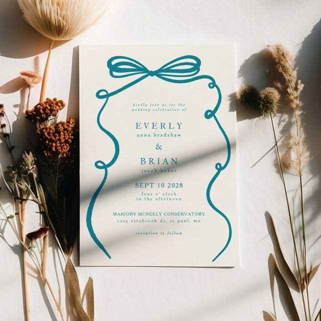 Convites Casamento de Frame de Arco Turquesa (Criador carregado)