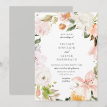 Casamento de Frame de Oval Floral de Jardim Botâni