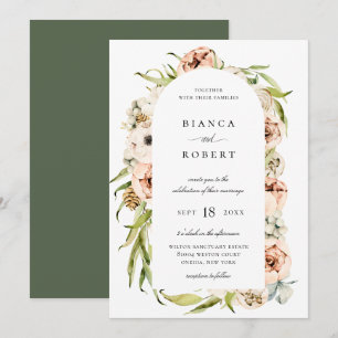 Convites Casamento de Frame Floral da Floresta Botânica Co