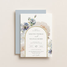 Casamento de Frame Floral de Arco Azul Dusty