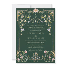 Casamento de Frame Floral, Ornamentado Vitoriano G