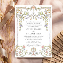 Casamento de Frame Floral, Ornamentado Vitoriano G