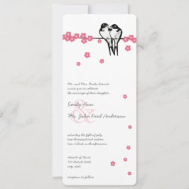 Convites Casamento de Frango de Floresta Encantada com Flor