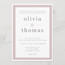 Casamento de Fronteira Cor-de-Rosa Simples e Elega