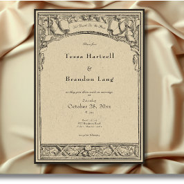 Convites Casamento de Fronteira de Arch Medieval Geográfica