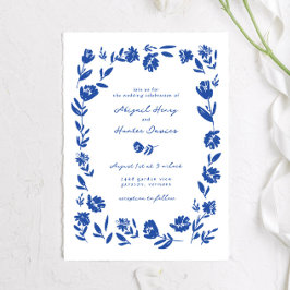 Convites Casamento De Fronteira De Flor Quimérica Desenhada