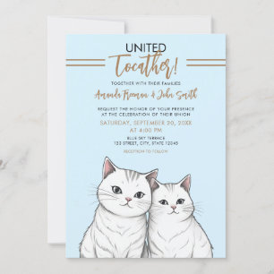 Convites Casamento de Gatos Brancos e Cachorros Brancos