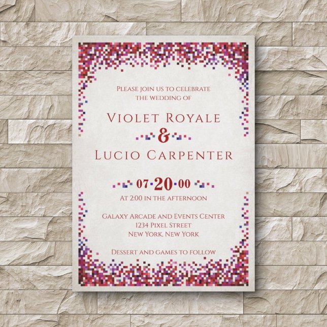 Convites Casamento de Geek de Vídeo (Criador carregado)