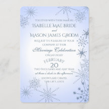 Casamento de Gems com Floco de Neve de inverno