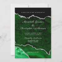 Casamento de Geodo Glitter Verde e Silver