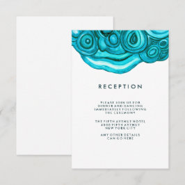 Convites Casamento de Geodo Moderno| Recepção Azul
