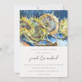 Convites Casamento de Girassol Amarelo Amarelo Mínimo de Sc