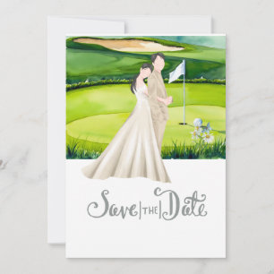 Convites Casamento de Golf Salve o Golfe