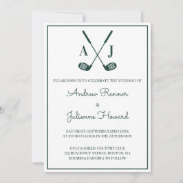 Convites Casamento de Golfe Branco