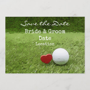 Convites Casamento de golfe salvar a data com amor golfista