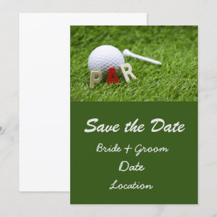 Convites Casamento de golfe salvar a data par para combinar