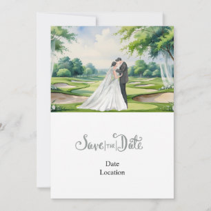 Convites Casamento de Golfe Save the Date tema de golfe
