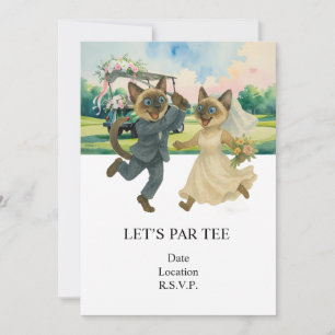 Convites Casamento de Golfe Vamos Par tiar para amantes de