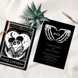 Convites Casamento de Gótico de Tarot Negro