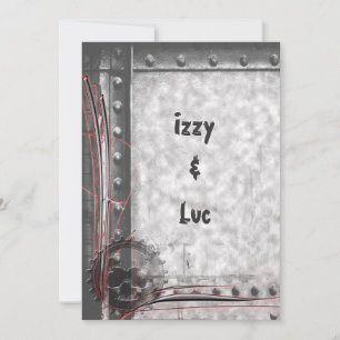 Convites Casamento de Gótico Gearhead Skull Rockabilly Gru