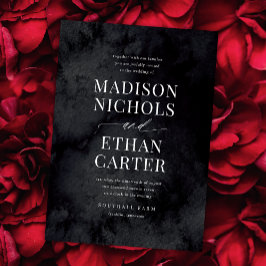 Convites Casamento de Gótico Negro de Glam Moderno Elegante