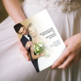 Convites Casamento de Gradação Branca de Foto Pessoal