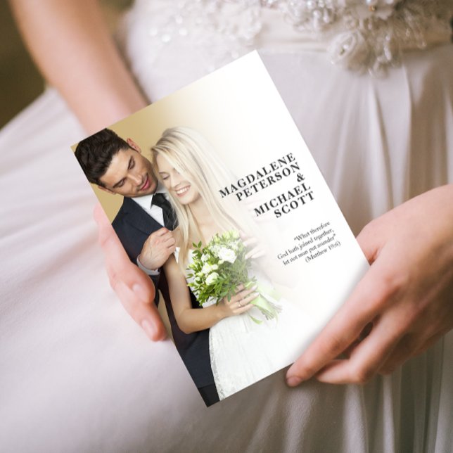 Convites Casamento de Gradação Branca de Foto Pessoal (Criador carregado)