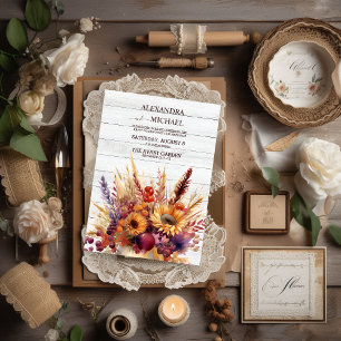 Convites Casamento de Grama de Pampas de Cor Laranja Queima