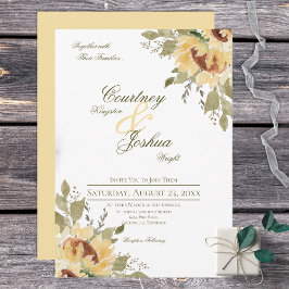 Convites Casamento de Grandes Girassóis Amarelos Amarelos S