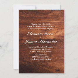 Convites Casamento de Grãos de Celeiro de Madeira Rústica