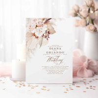 Casamento de Grass Boho de Rosas Botânicas