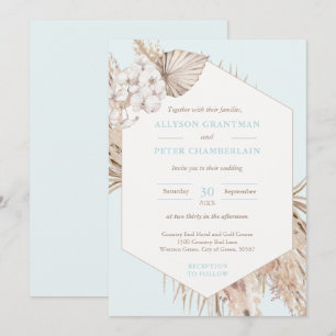 Convites Casamento de Grass do Deserto Boêmico de Tones Ne