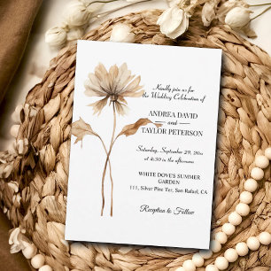 Convites Casamento de Grass Terracota Pampas por Aquarela E