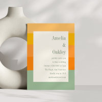 Casamento de Greve Verde de Sage Laranja Moderno V