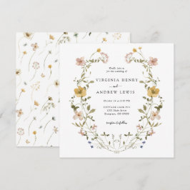 Convites Casamento de Grinalda Floral Elegante