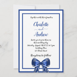 Convites Casamento de guião arco branco-azul-real