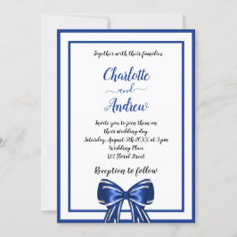 Convites Casamento de guião arco branco-azul-real