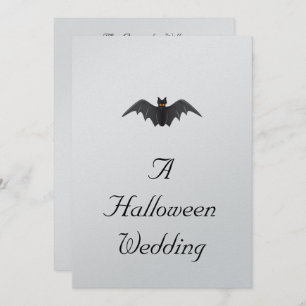 Convites "Casamento De Halloween" - (Bat In Flight)
