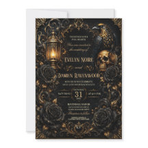 Casamento de Halloween Black Rose Gothic