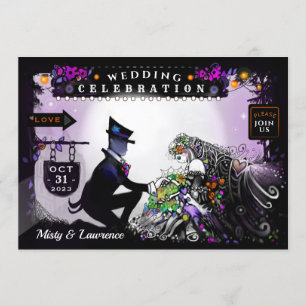 Convites Casamento de Halloween - Junto com