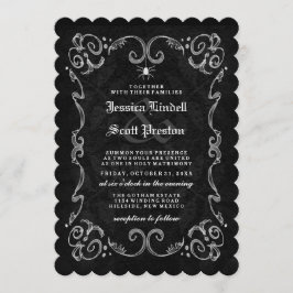 Convites Casamento de Halloween "Junto com" RECEPÇÃO