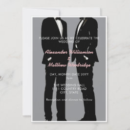 Convites Casamento de Homens Gay Modernos Elegantes