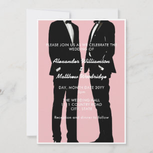Convites Casamento de Homens Gay Modernos Elegantes