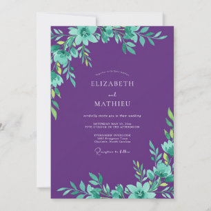 Convites Casamento de Hortelã Âmbar Folhagem Salvia