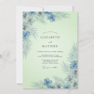 Convites Casamento de Hortelã Flor-de-Milho Eucalipto Tropi