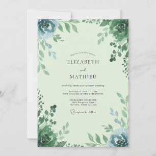 Convites Casamento de Hortelã, Salvia e Folhas de Eucalipto