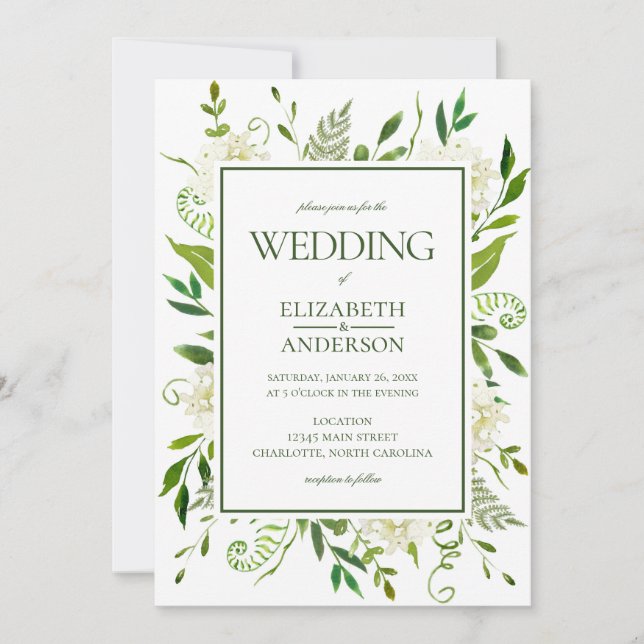 Convites Casamento de Hortênsia Branca (Frente)