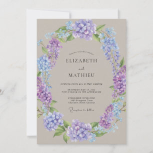Convites Casamento de Hortênsia Eucalipto Lilás Violeta