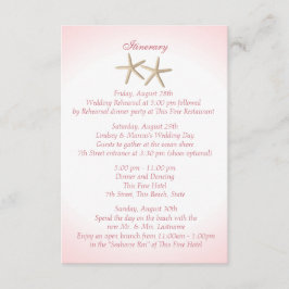 Convites Casamento de Hortênsia Rosa na Praia Itinerary