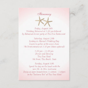 Convites Casamento de Hortênsia Rosa na Praia Itinerary